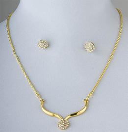 Set ALISA náhrdelník + náušnice barva zlatá