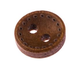 Knoflík 10mm dřevěný hnědý BEKY