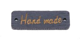 Našívací dřevěná značka 30x10 mm HAND MADE