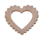 Dekorace srdce dřevěné 30x26mm