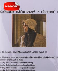 Návod hačkovaný klobouk SIMISIM