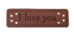 Nášivka  HAND MADE I love you 50x15mm