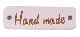 Našívací dřevěná značka 30x10 mm HAND MADE